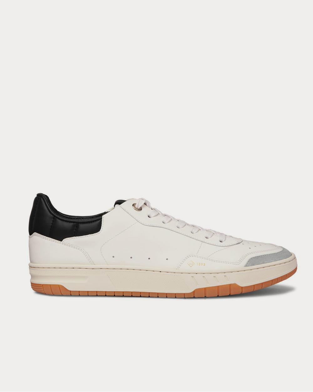 Dunhill Court Elite Suede-Trimmed Leather  White low top sneakers - 1