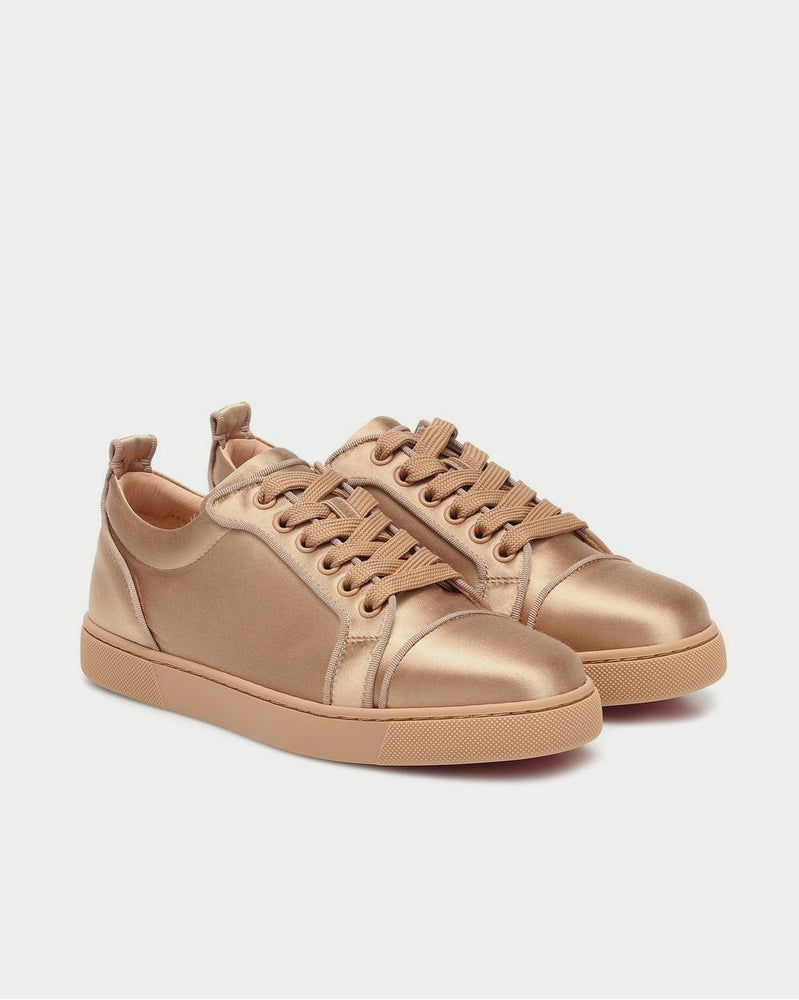 Christian Louboutin Louis Junior silk-satin Nude 3 Low Top Sneakers - 2