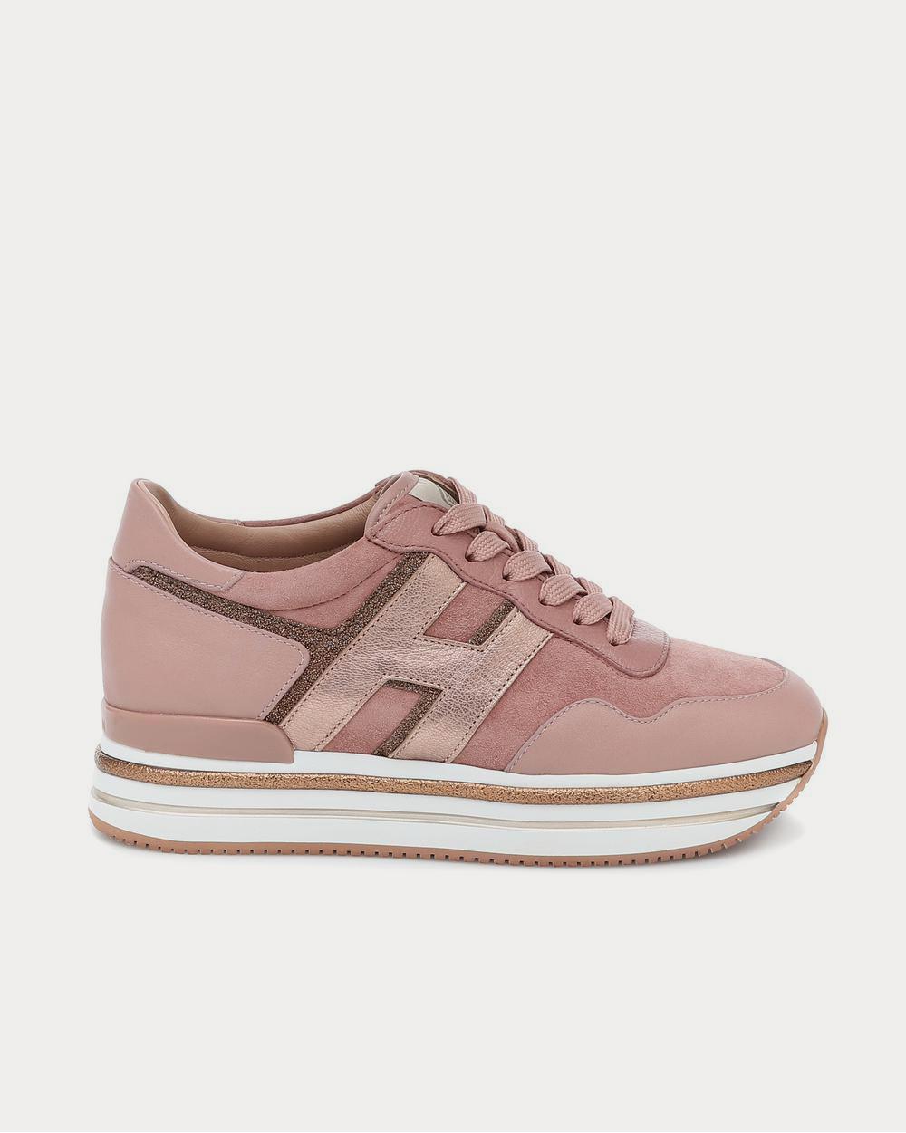 Hogan H222 Midi leather Pink Low Top Sneakers - 1