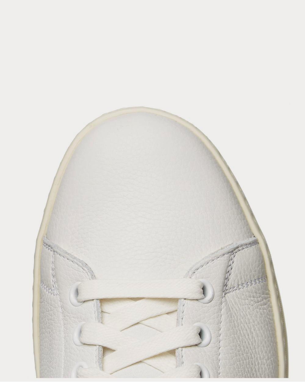 Tom Ford Warwick Perforated Full-Grain Leather  White low top sneakers - 5