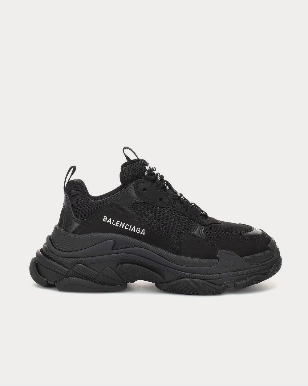 Balenciaga Triple S Black Low Top Sneakers - 1