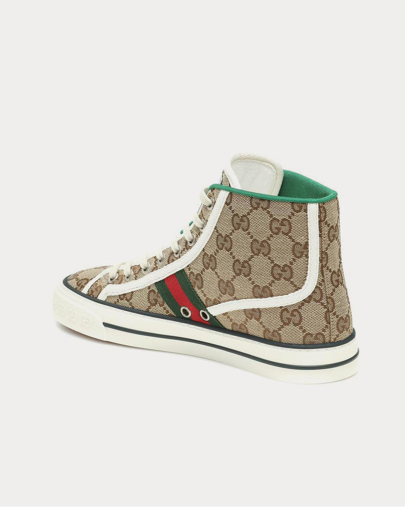 Gucci Gucci Tennis 1977 Beige High Top Sneakers - 3