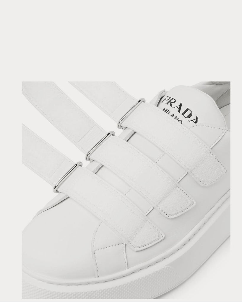 Wheel VELCRO Strap Sneakers in White - Prada