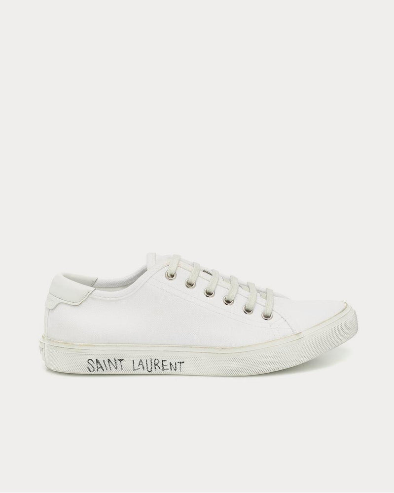 Saint Laurent Malibu canvas Blanc Optique Low Top Sneakers - 1