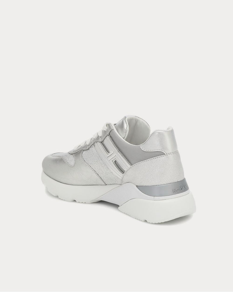 Hogan Active One leather Silver Low Top Sneakers - 3