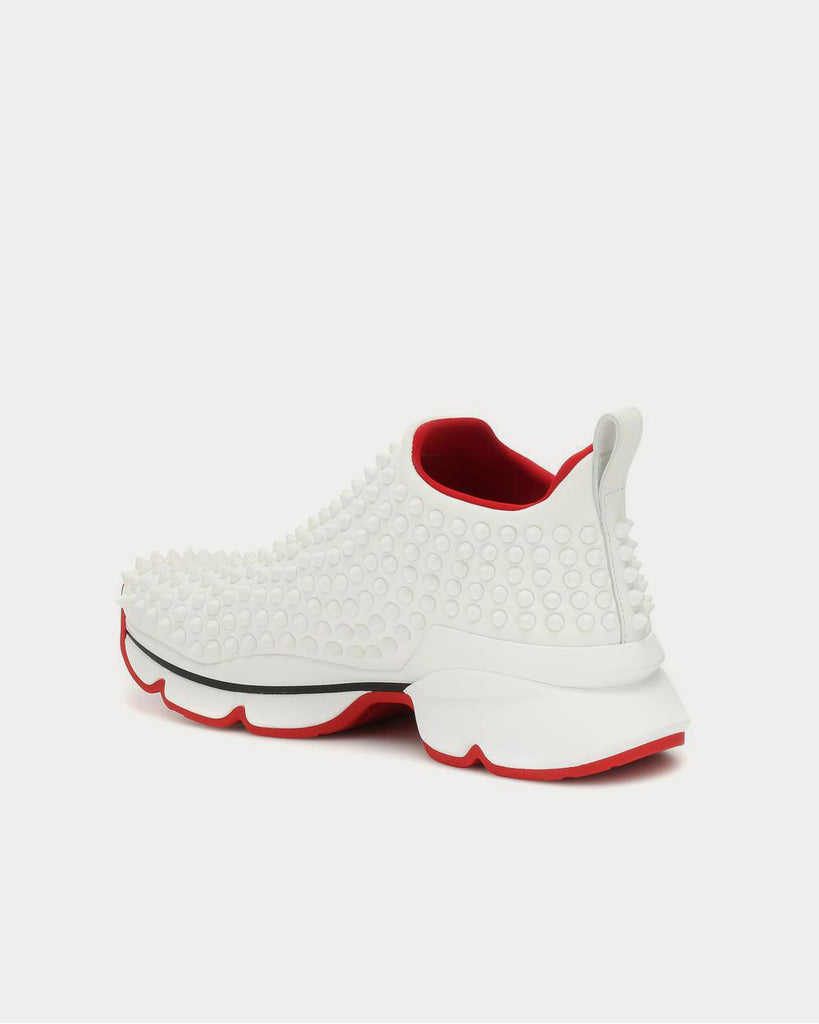 Christian Louboutin Spike Sock White Low Top Sneakers - Sneak in Peace