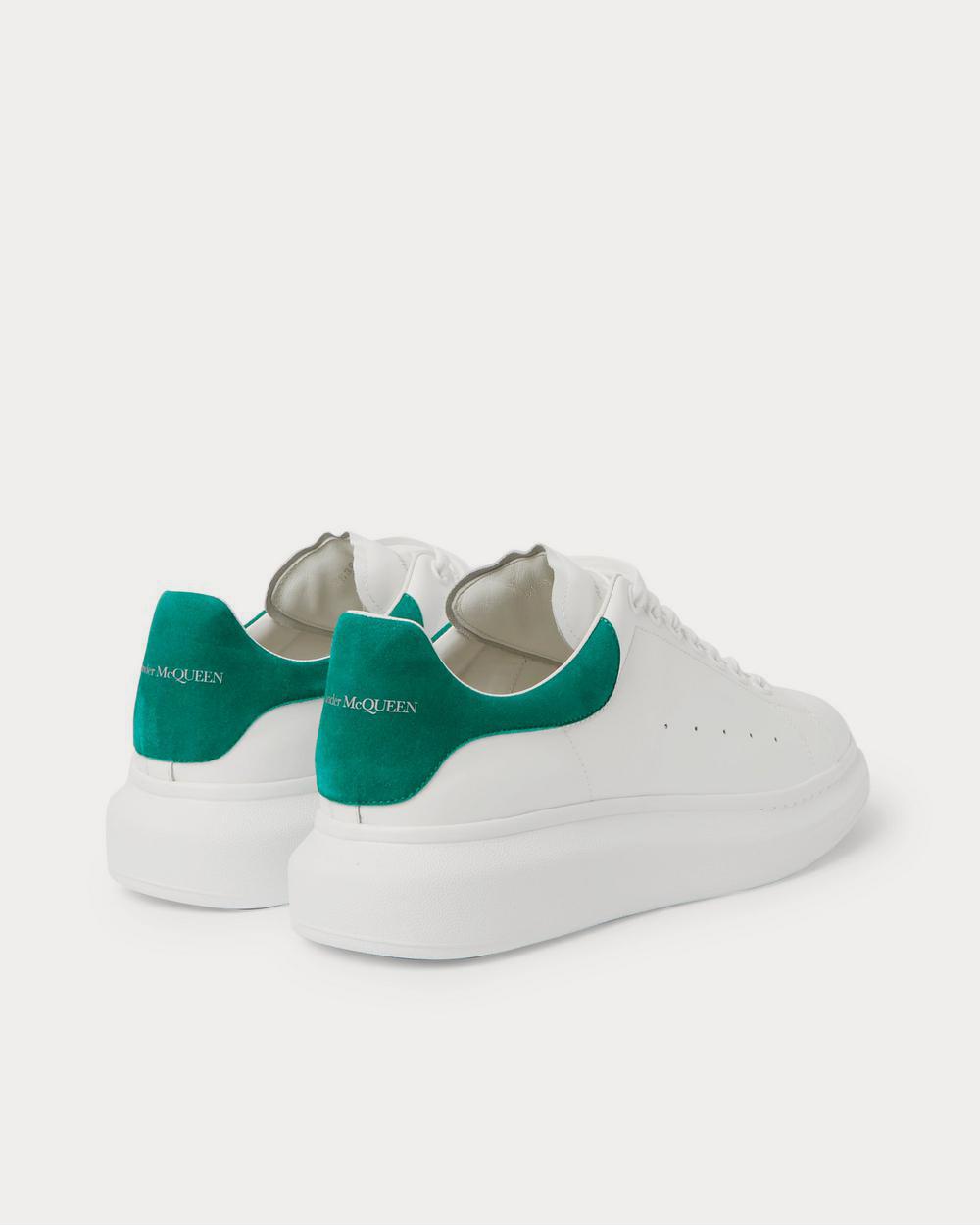 Alexander McQueen Exaggerated-Sole Suede-Trimmed Leather  White low top sneakers - 3