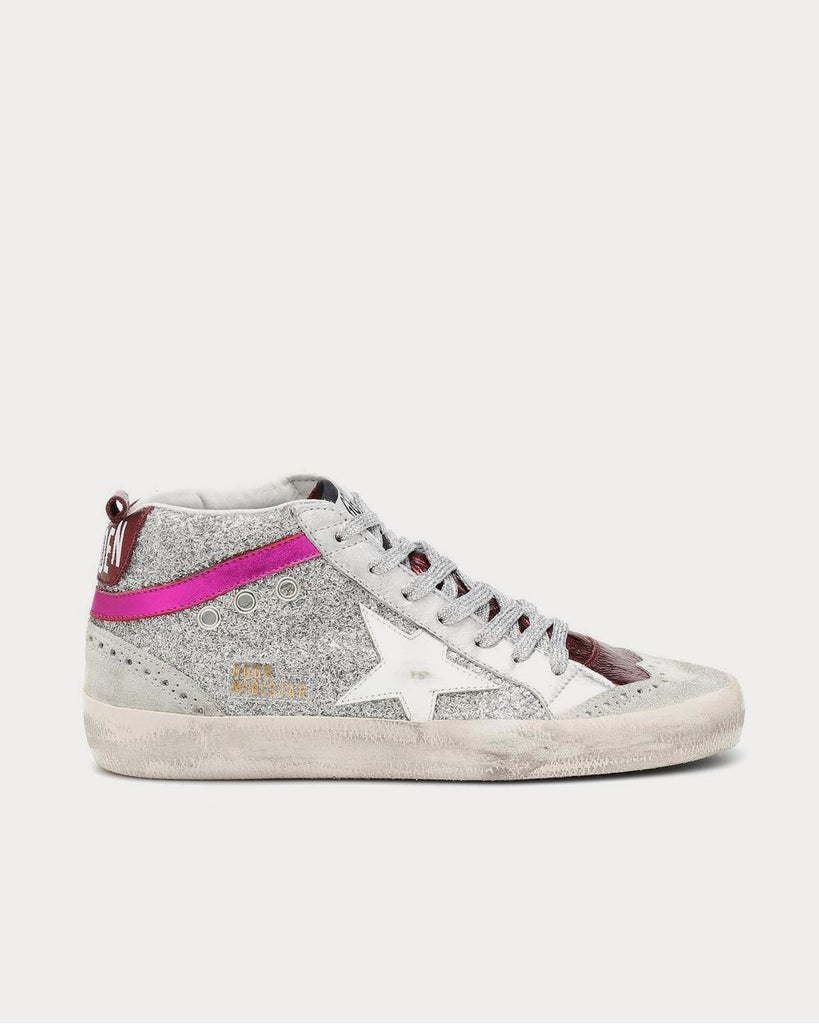 Golden goose mid star best sale silver glitter