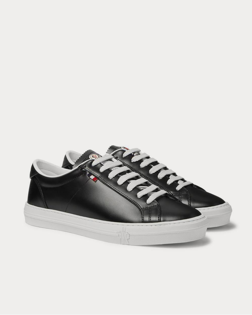 Moncler Monaco Leather  Black low top sneakers - 2