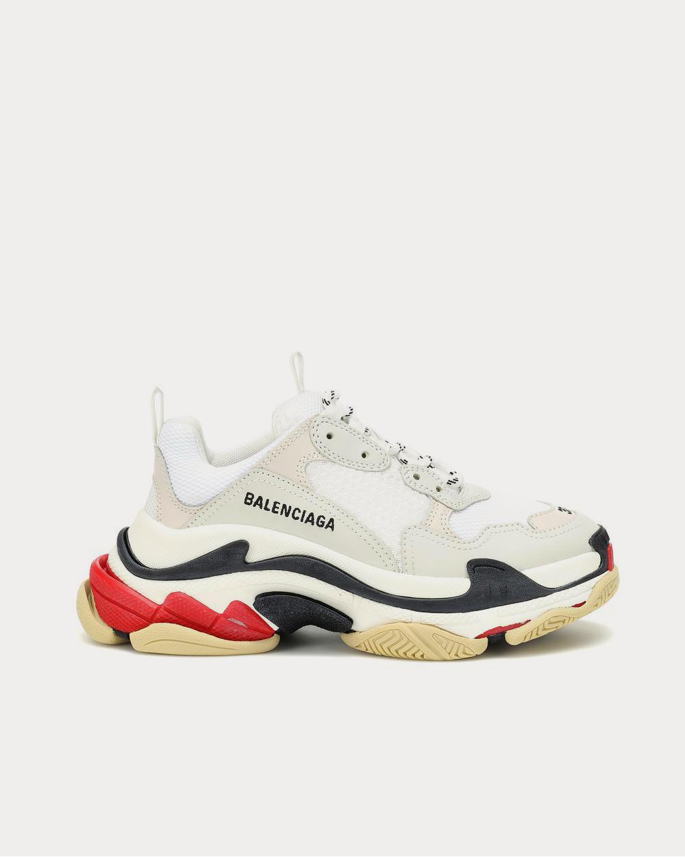 Balenciaga Triple S White Low Top Sneakers - 1