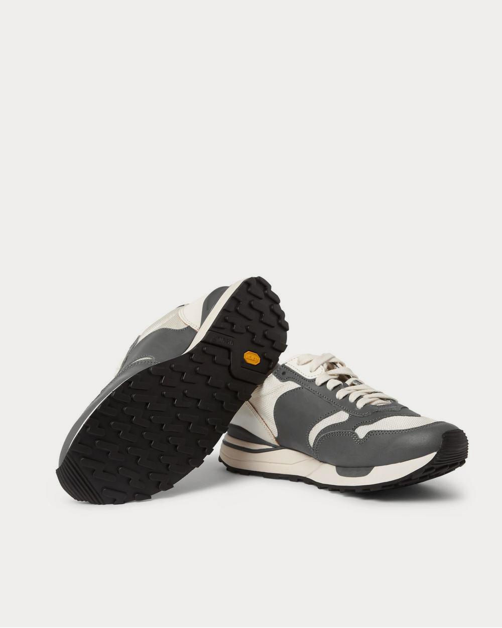 Visvim Roland Leather and Mesh  Gray low top sneakers - 3