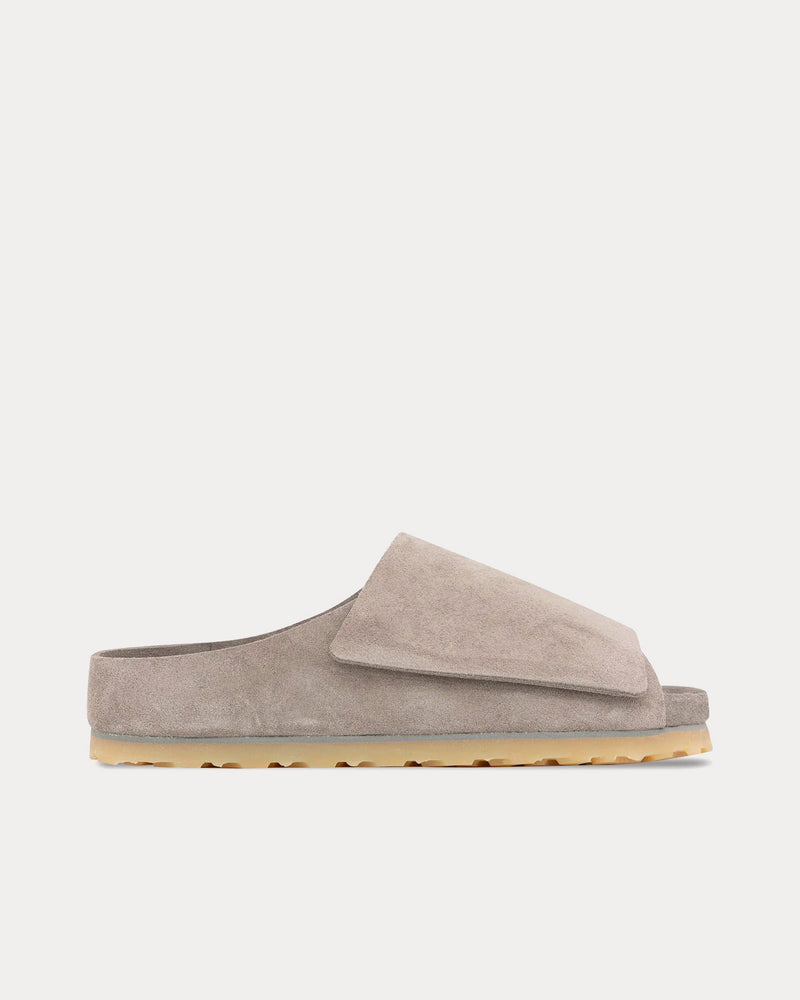 Fear of God x Birkenstock Los Feliz Suede Cement Slip Ons - 1