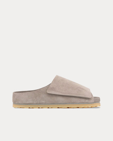 Fear of God x Birkenstock Los Feliz Suede Cement Slip Ons