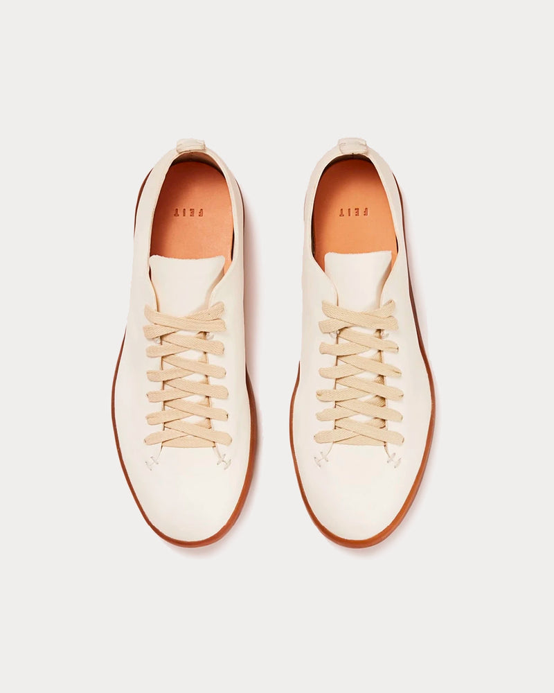 Feit Hand Sewn Low Latex White Low Top Sneakers - 3