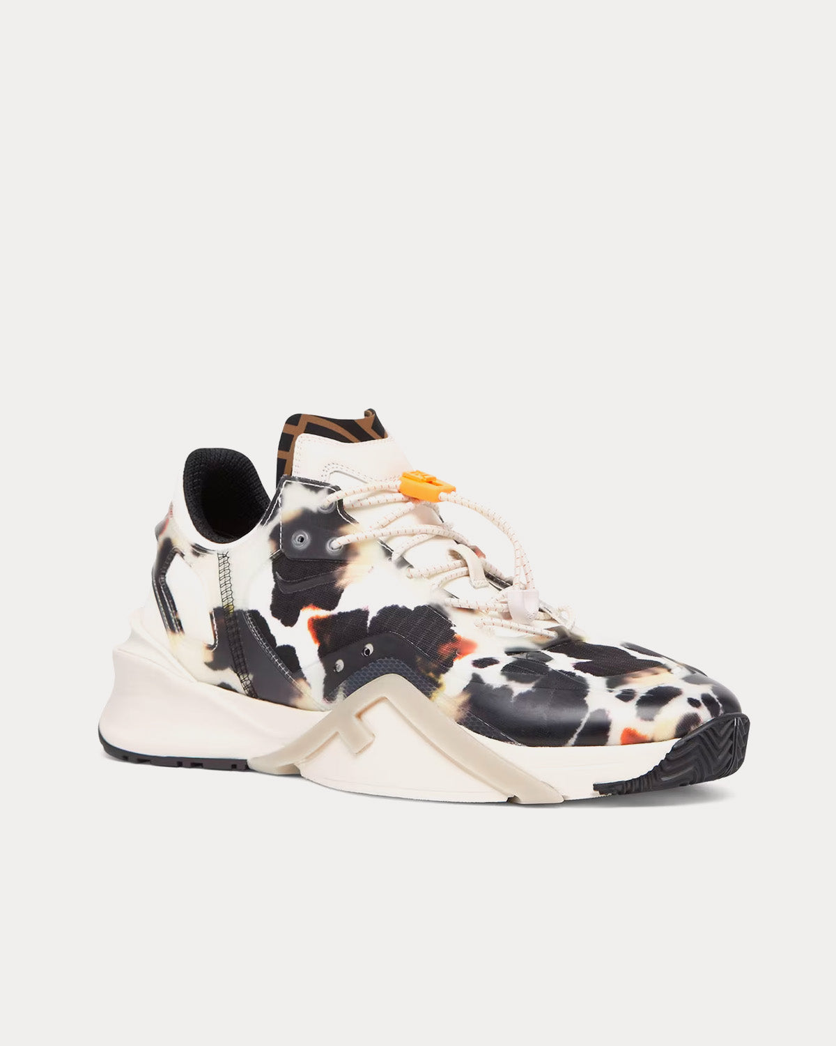 Fendi Flow Fabric White Low Top Sneakers - 3