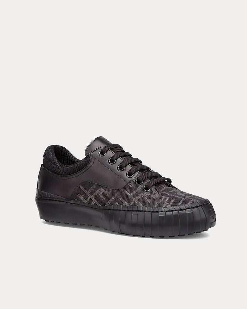 Fendi Fabric Black Low Top Sneakers - 2