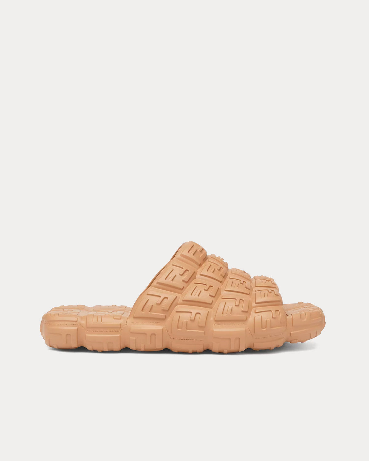 Fendi Cloud Rubber Beige Slides - 1