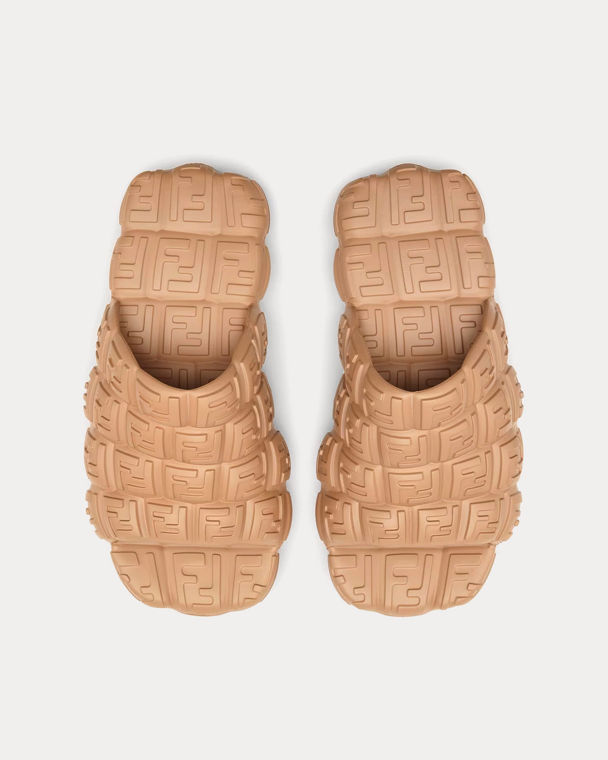 Fendi Cloud Rubber Beige Slides - 2