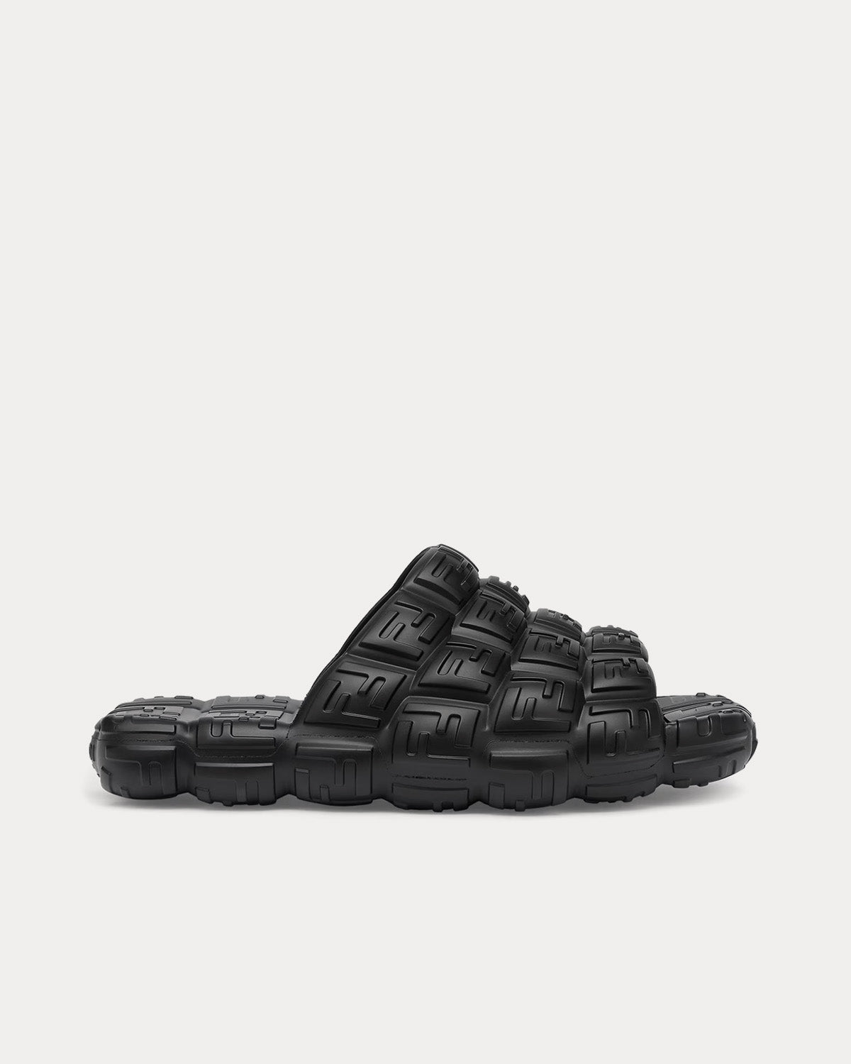 Fendi Cloud Rubber Black Slides - 1