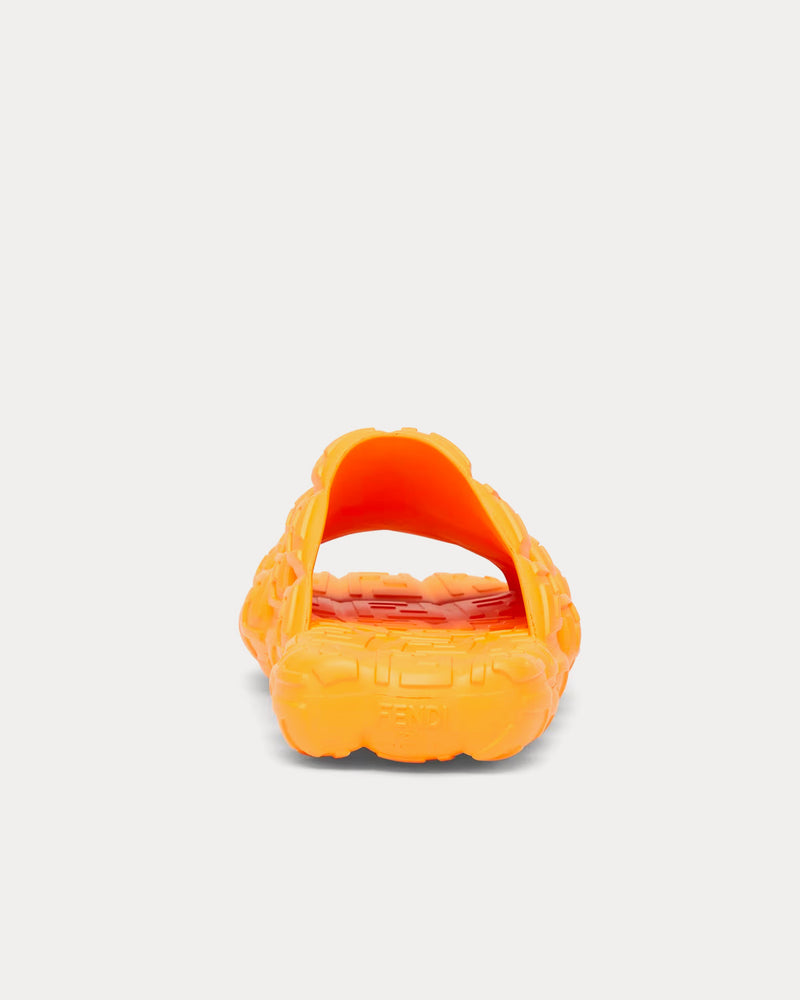 Fendi Cloud Rubber Orange Slides - 3