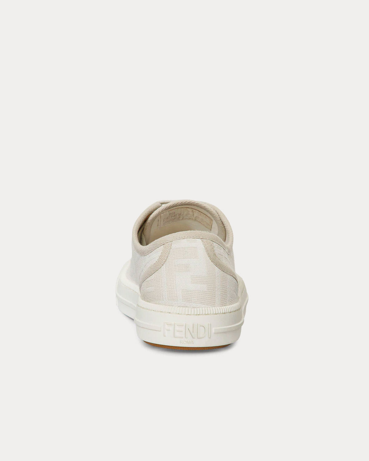 Fendi Domino FF Fabric White Low Top Sneakers - 4