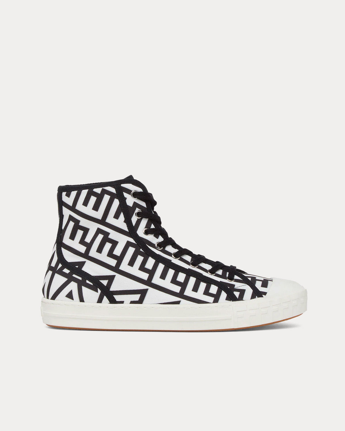 Fendi by Marc Jacobs Domino Two-Tone Canvas White / Black High Top Sneakers - 1