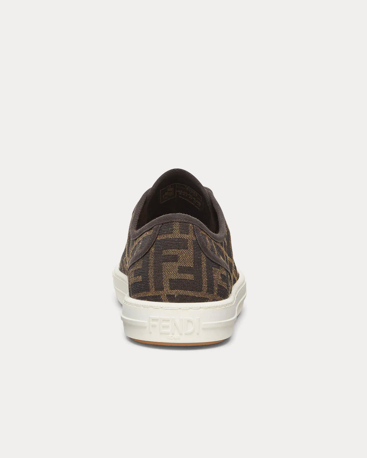 Fendi Domino FF Fabric Brown Low Top Sneakers - 4