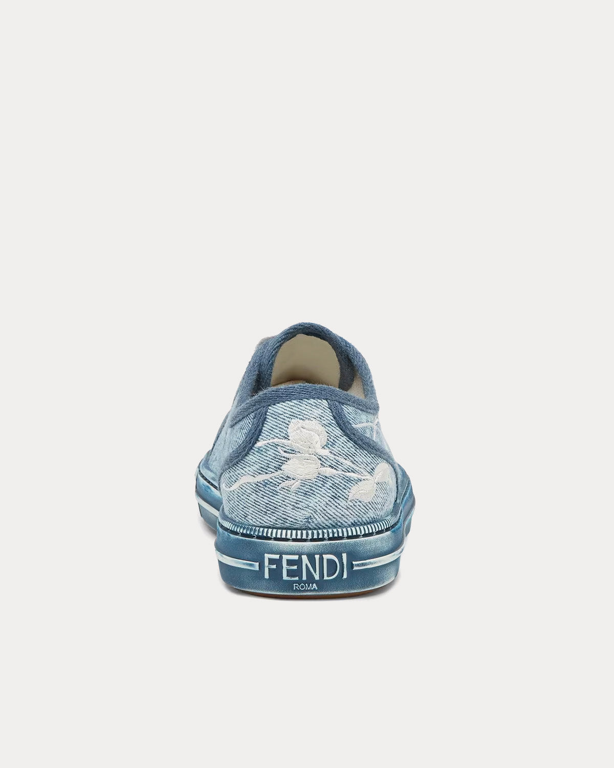 Fendi Domino Denim Light Blue Low Top Sneakers - 4