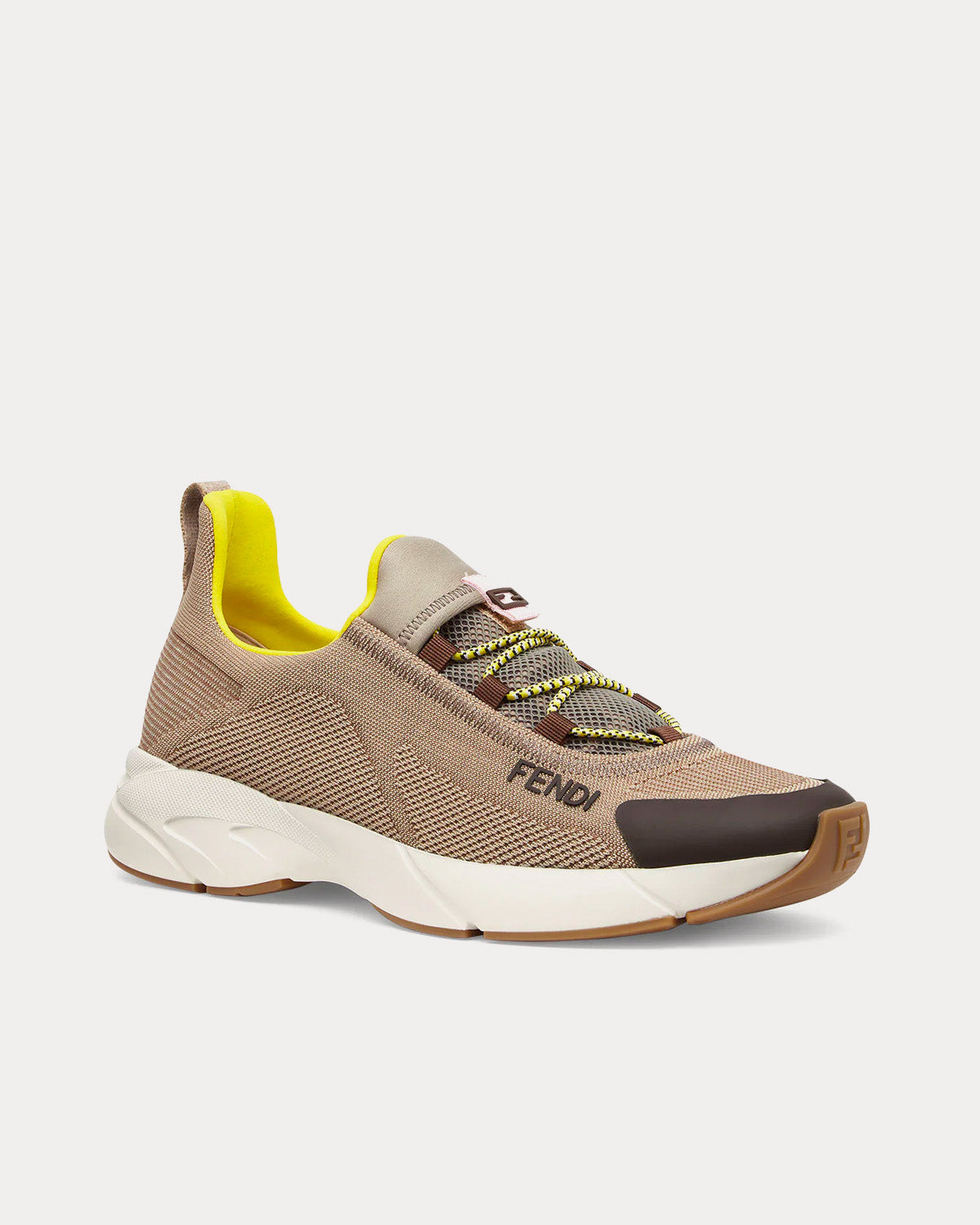 Fendi Faster Mesh Beige Low Top Sneakers - 3