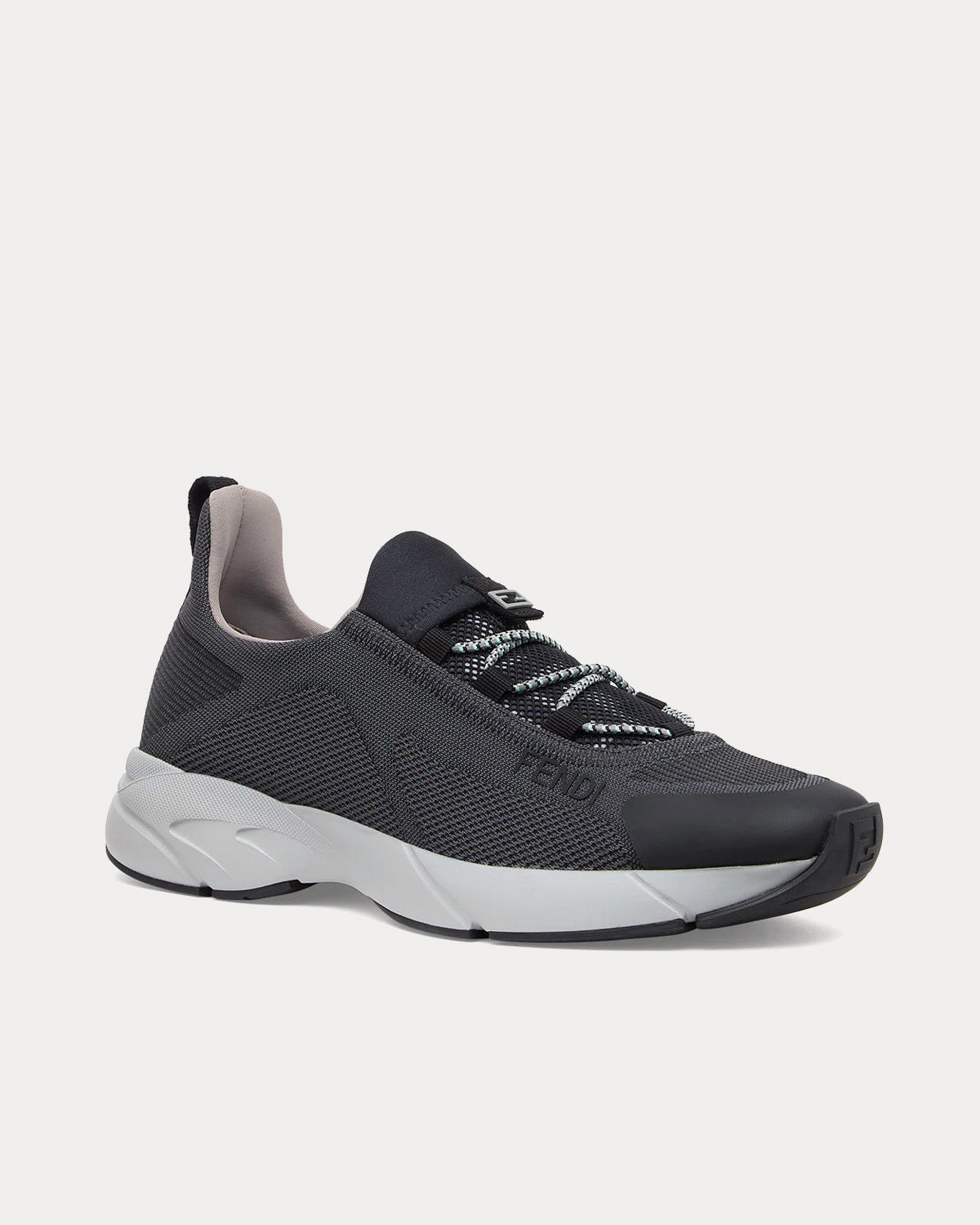 Fendi Faster Mesh Grey Low Top Sneakers - 3