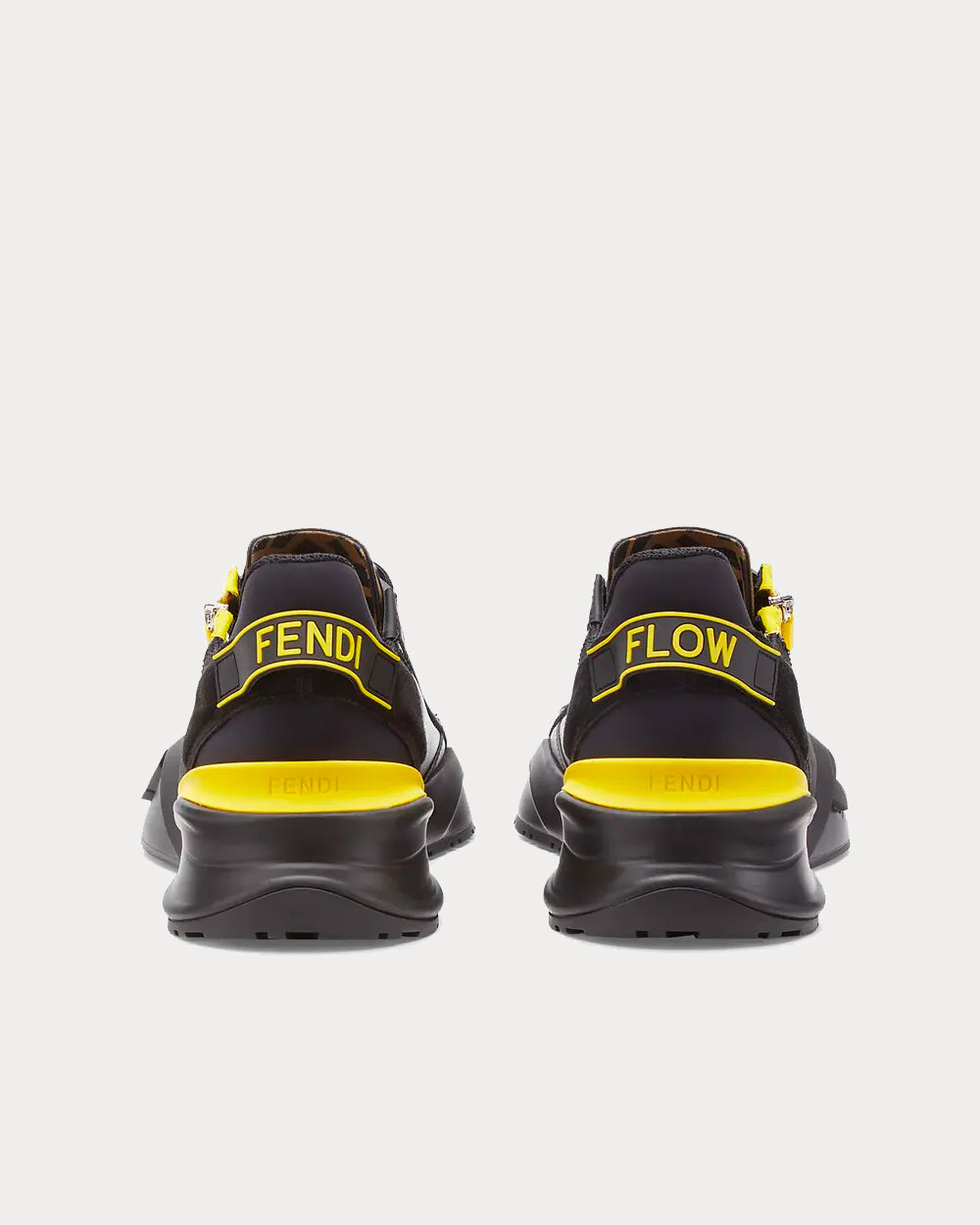 Fendi Flow Leather Black Low Top Sneakers - 4