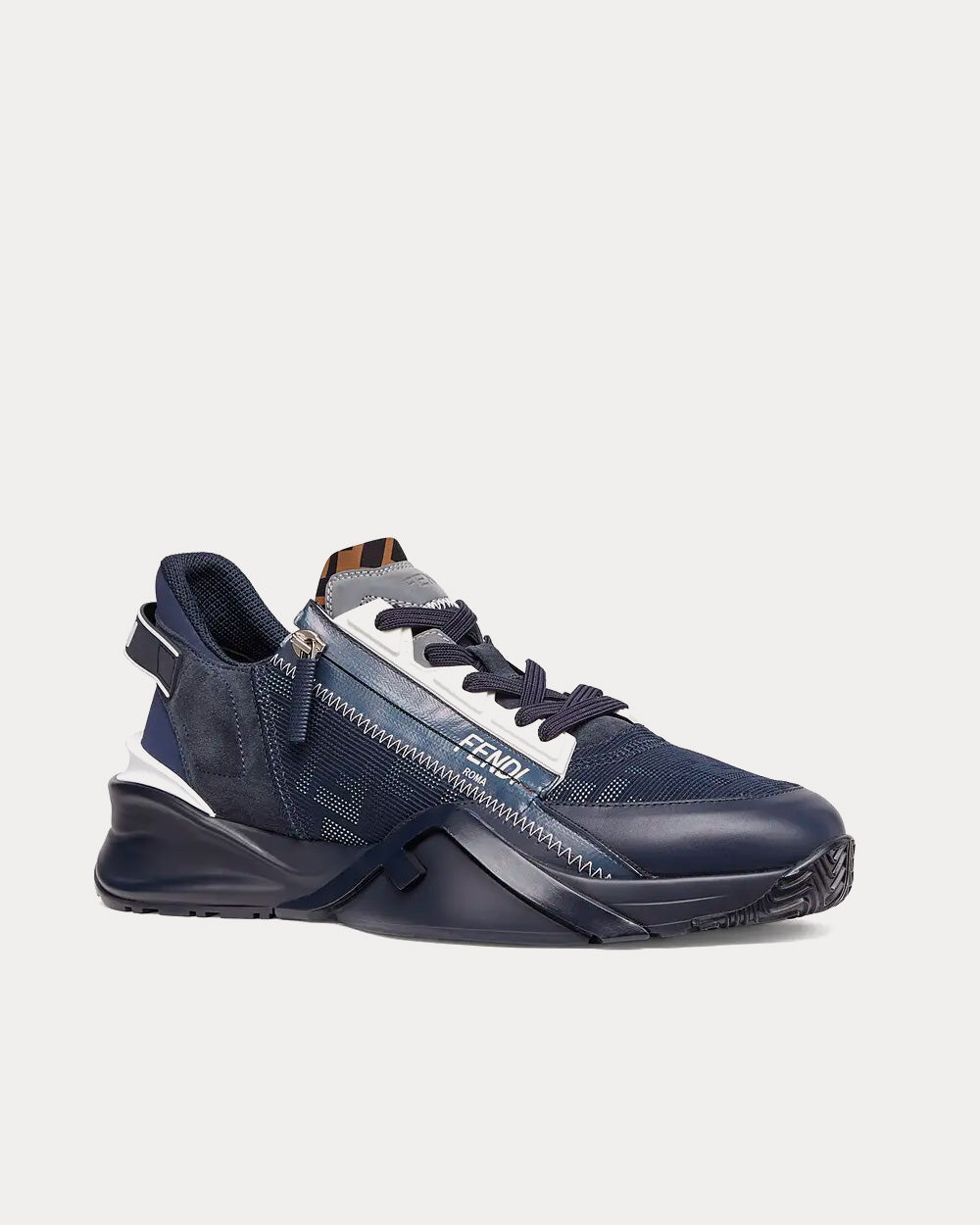 Fendi Flow Fabric Blue Low Top Sneakers - 3