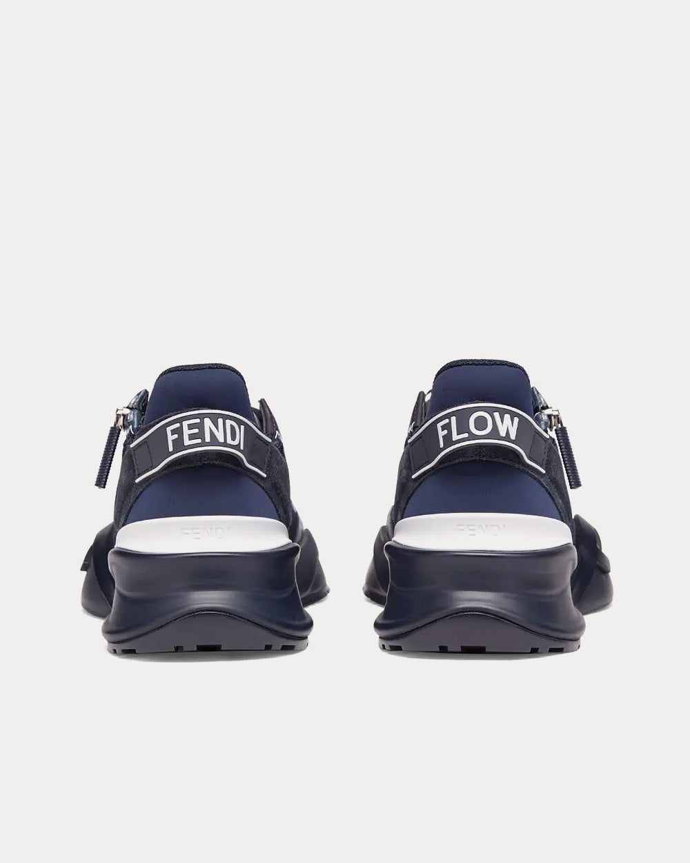 Fendi Flow Fabric Blue Low Top Sneakers - 4