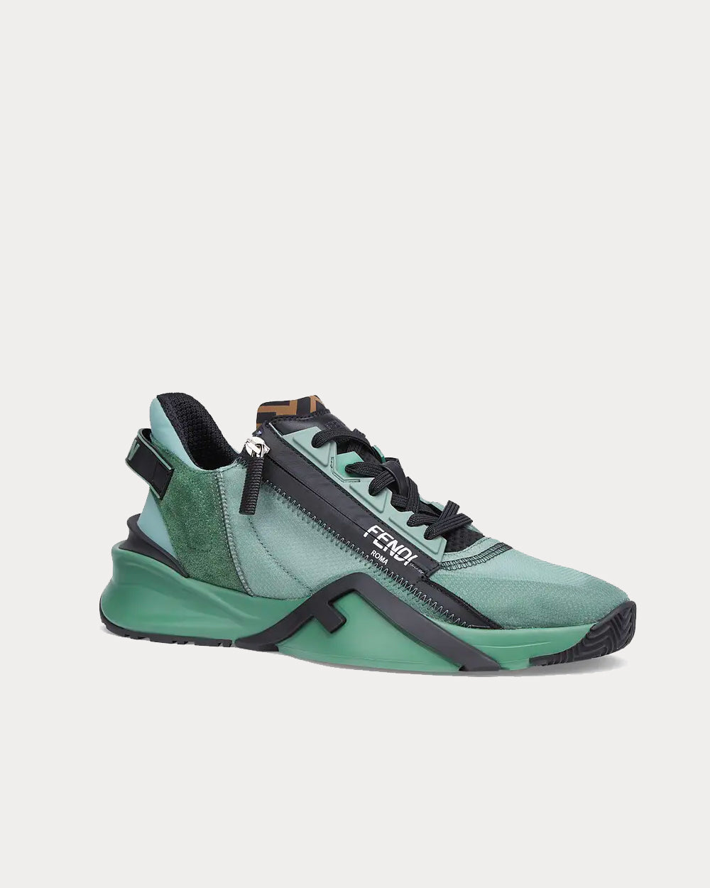 Fendi Flow Nylon Green Low Top Sneakers - 2