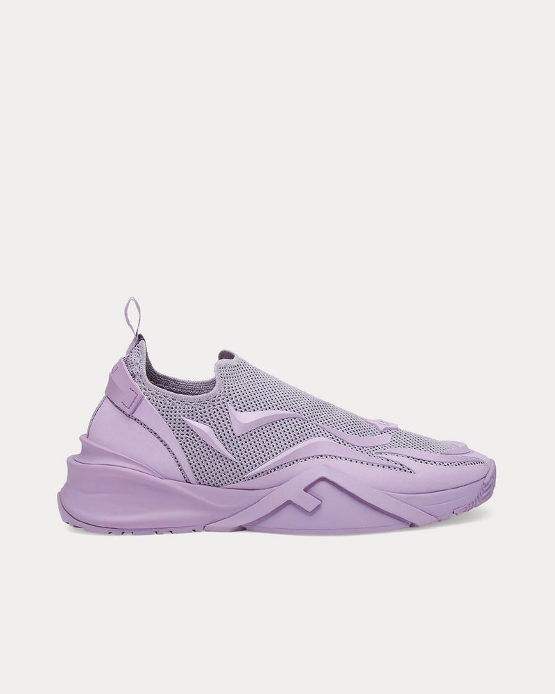 Fendi Flow Mesh Running Lilac Slip On Sneakers - 1