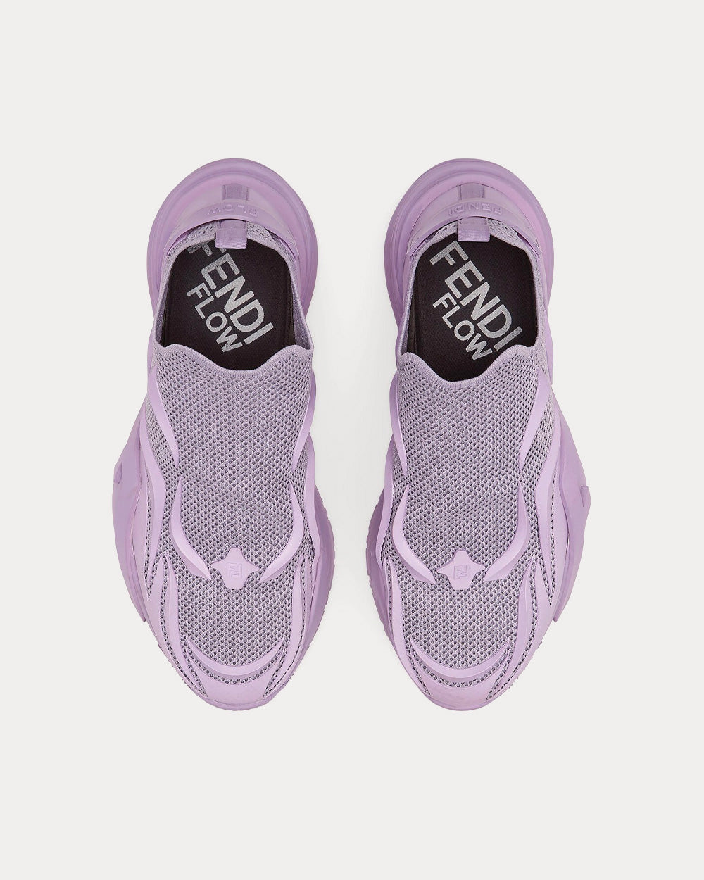 Fendi Flow Mesh Running Lilac Slip On Sneakers - 2