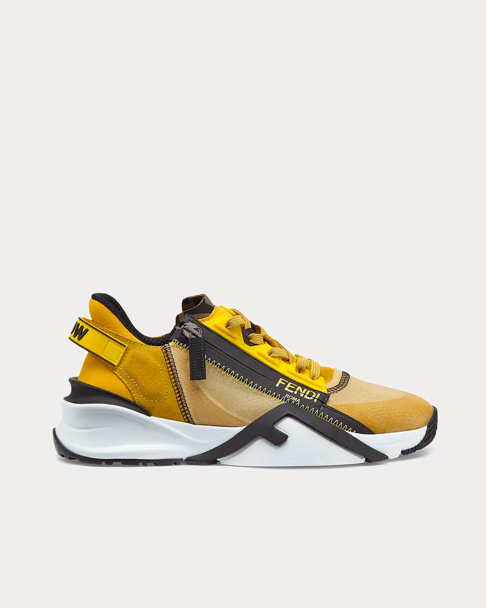 Fendi Flow Yellow Nylon & Suede Low Top Sneakers - Sneak in Peace