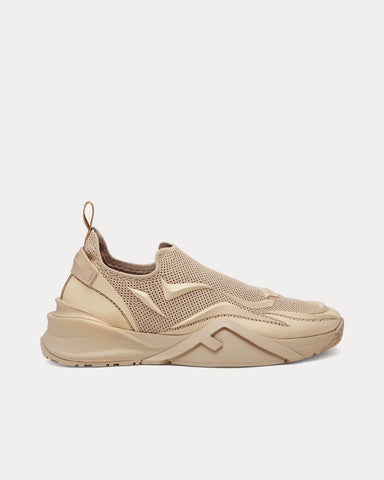 Fendi Flow Mesh Running Beige Slip On Sneakers