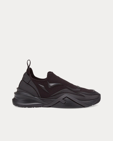 Fendi Flow Mesh Running Black Slip On Sneakers