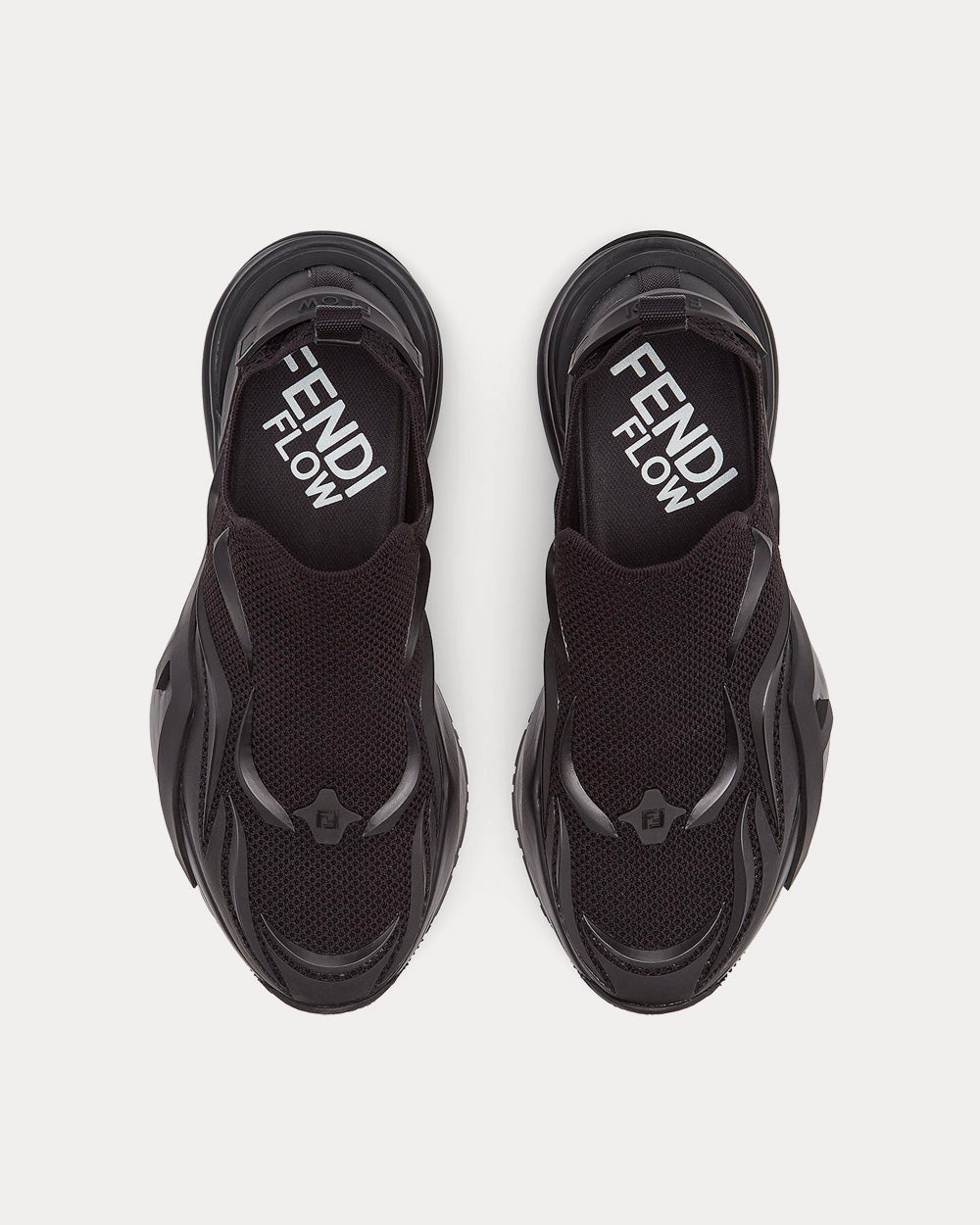 Fendi - Flow Mesh Running Black Slip On Sneakers