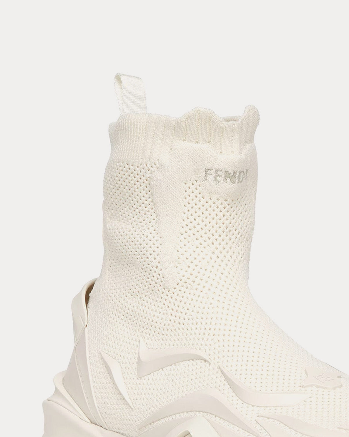 Fendi Flow Mesh White High Top Sneakers Sneak in Peace