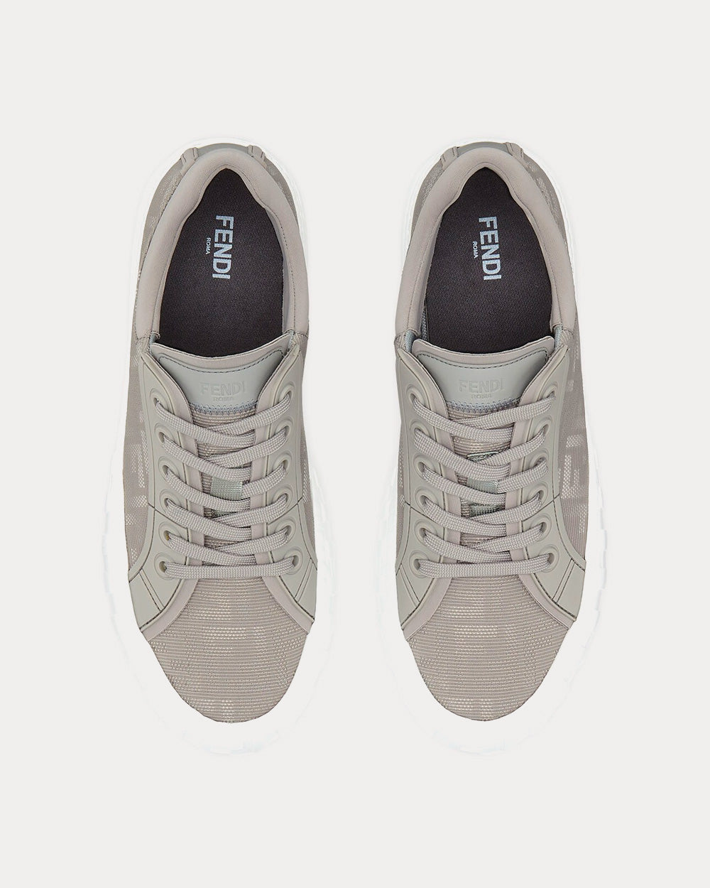 Fendi Force Fabric Grey Low Top Sneakers - 2