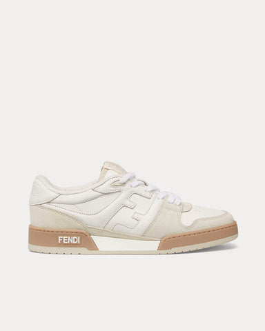 Fendi Match Suede White Low Top Sneakers