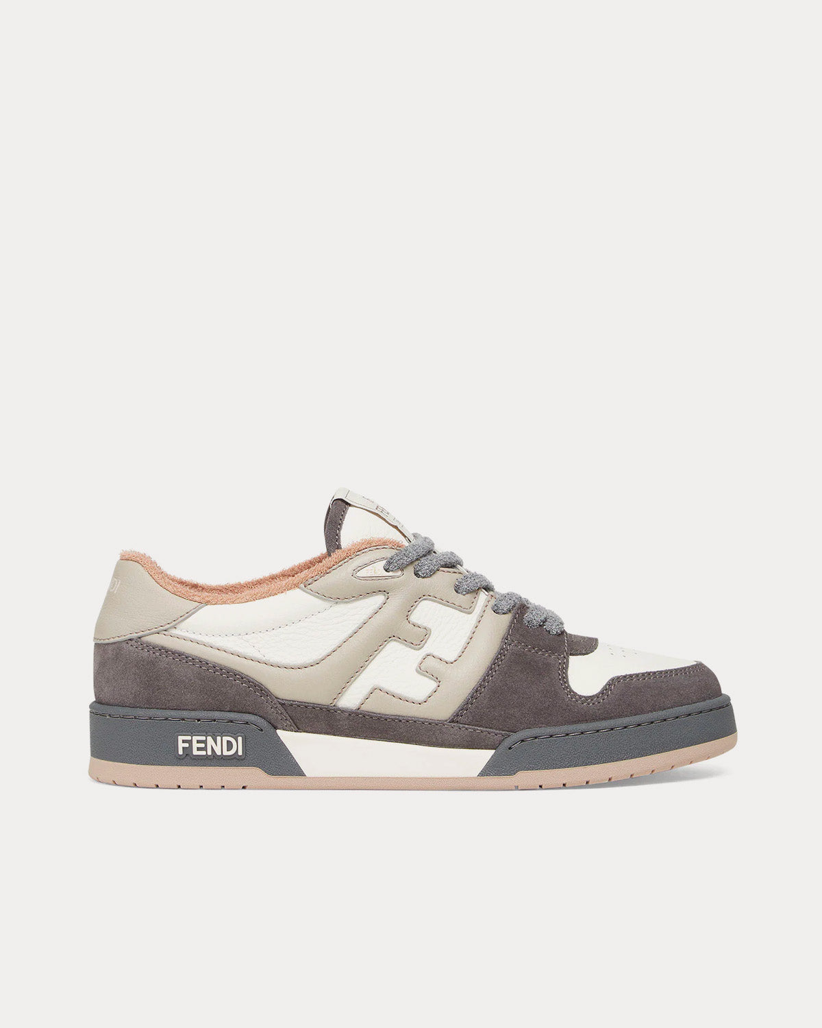 Fendi Match Suede Grey Low Top Sneakers - 1