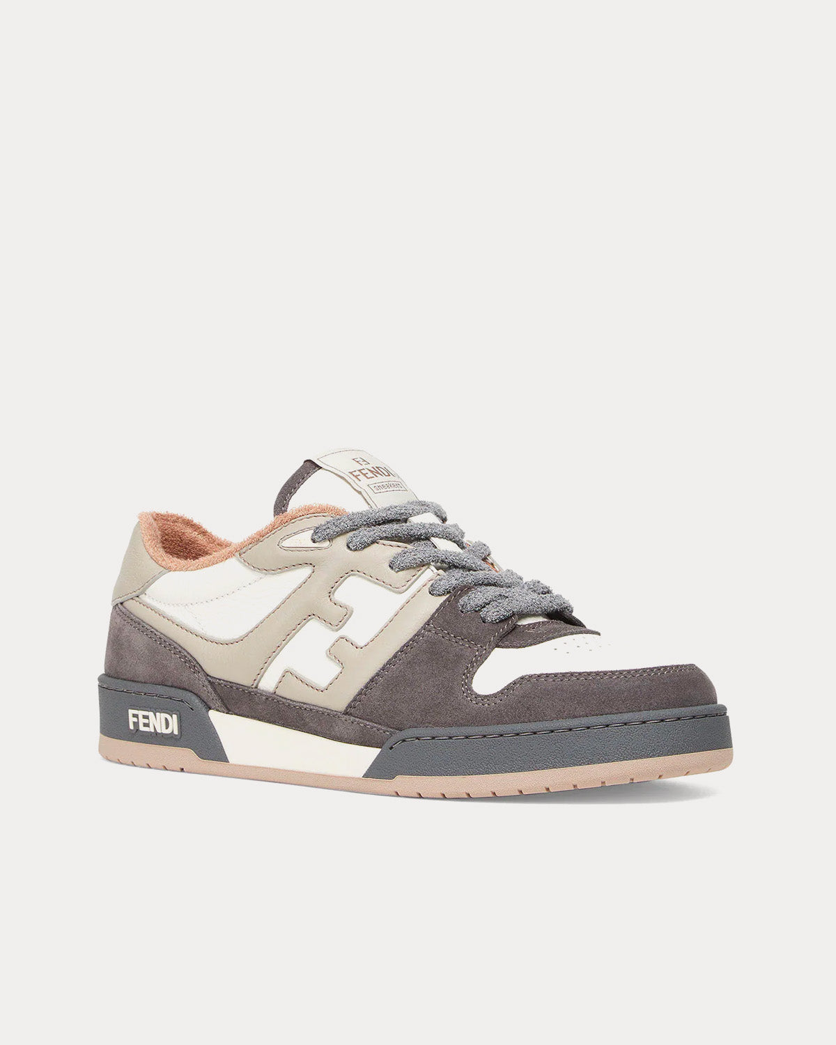 Fendi Match Suede Grey Low Top Sneakers - 3