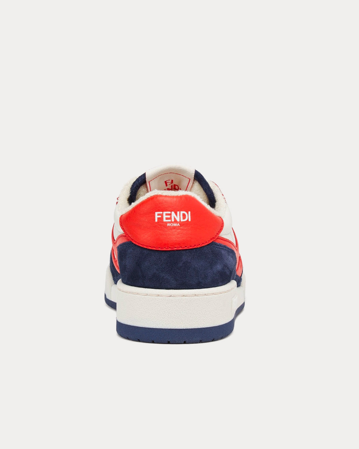 Fendi Match Leather White / Red / Blue Low Top Sneakers - 4