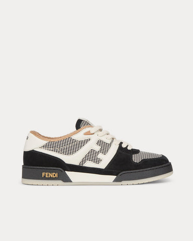 Fendi Match Suede Black Low Top Sneakers