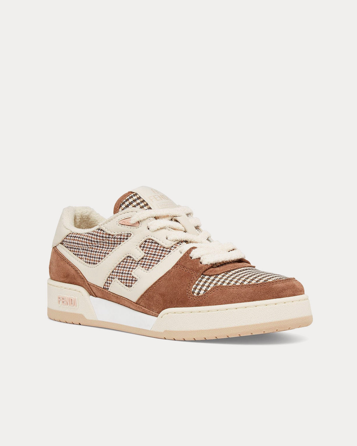 Fendi Match Suede Brown Low Top Sneakers - 3