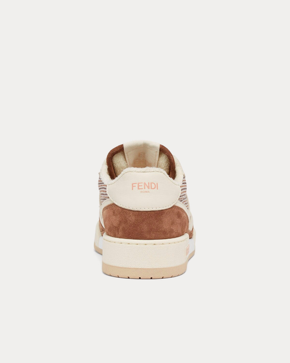 Fendi Match Suede Brown Low Top Sneakers - 4