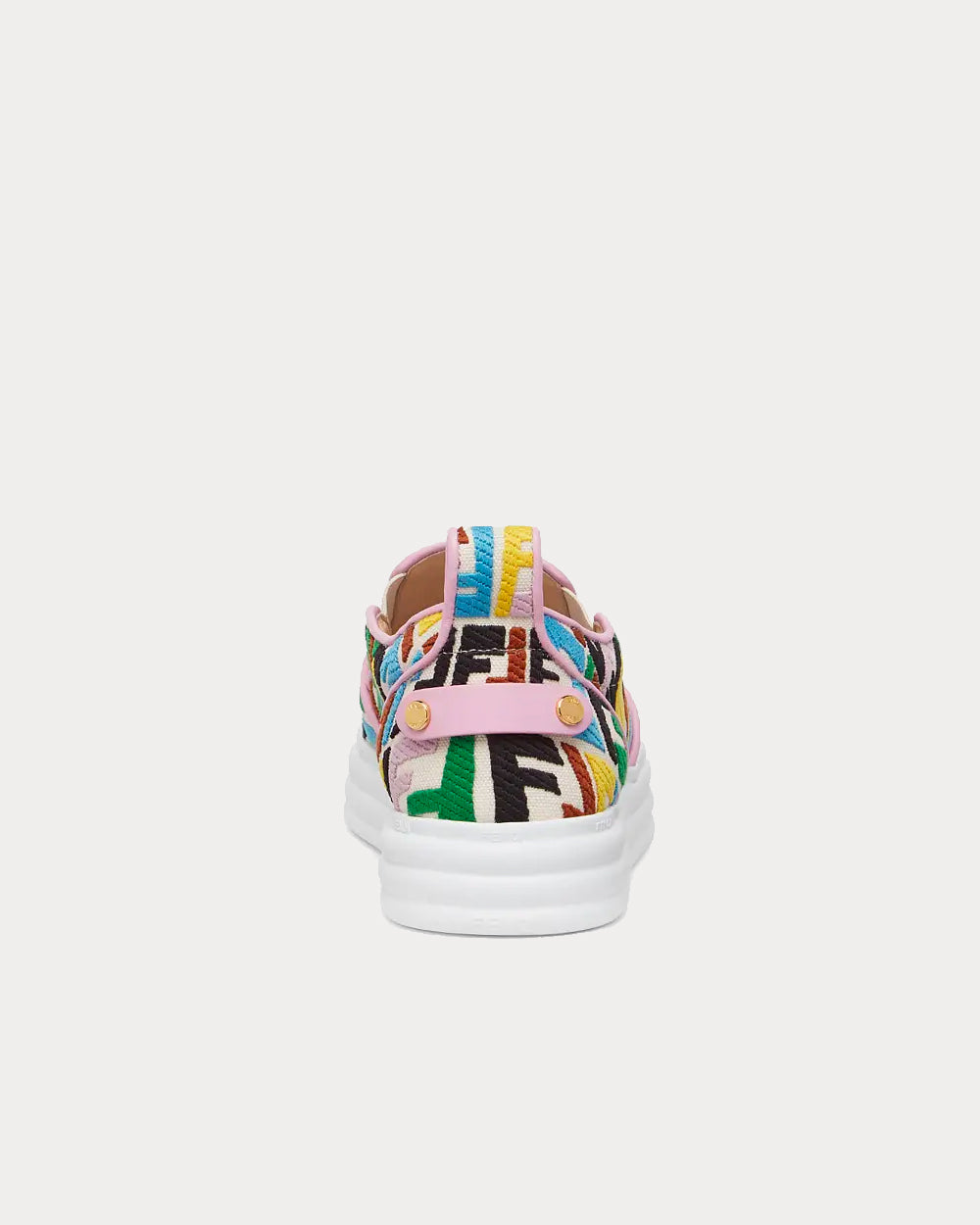 Fendi Rise Canvas Multicolour Slip On Sneakers - 4